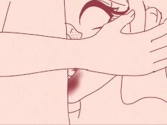 girl blowjob sucking 2d animation