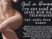 Preview 3 of F4F | ASMR Audio Porn for women | MILF shows you new dildo techniques | Dildo Blowjob | Dildo Fuckin
