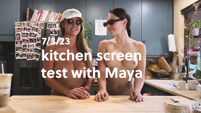 Talking about recipes naked with my friend Maya