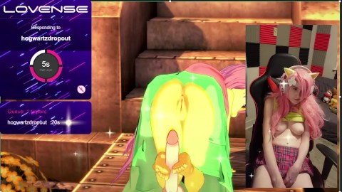 Cute Fluttershy Cosplay Camgirl Makes Koikatsu Animations While Being Vibrated~! (Fansly/Chaturbate)