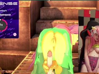 Cute Fluttershy Cosplay Camgirl Makes Koikatsu Animations While Being Vibrated~! (Fansly/Chaturbate)
