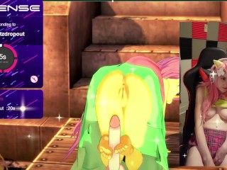 Cute Fluttershy Cosplay Camgirl makes Koikatsu Animations while being Vibrated~! (Fansly/Chaturbate)