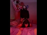 Preview 1 of Ghostface destroying big tiddy goth sluts pussy