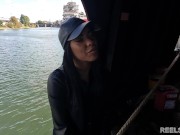 Preview 6 of Italian girl cheats on her boyfriend and fucked in anal on a public boat by 2 strangers !!!