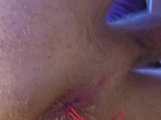 anal gape, toys, solo male, first time anal