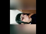 Preview 4 of Maki Keeps Sucking After Huge Cum Load, Facial CumShot In The Glasses