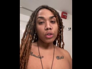 ebony natural tits, vertical video, solo female, public flashing