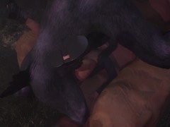 Throne sex - skinny asian and furry 