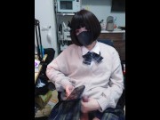 Preview 4 of 【男の娘】Masturbate in Japanese school uniform | 制服でオナニーする