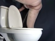 Preview 2 of Weird way to pee in the toilet
