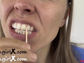 Do I have something in my Teeth? (Eating Fetish, Toothpick Fetish)