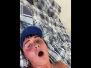 Preview 3 of Cumshot on twinks face after being fucked raw