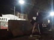 Preview 2 of flashing short skirt without panties flashes pussy in public and gets sex in front of onlookers