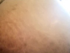 Trans man with fat ass bouncing on dildo
