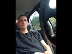 Beautiful strong dick being touched on a summer day