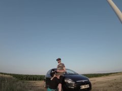 I fly my drone and receive oral sex outdoors