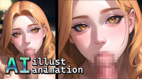 My AI illustration can perfect naturally blowjob animation loop!