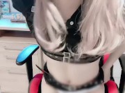 Preview 2 of Japanese sissy Masturbating while spreading my legs a lot in an erotic costume play♡【女装 男の娘 femboy】