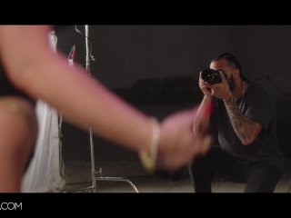 Deeper. Bound & gagged model Jennifer gets anal creampie screenshot number 2
