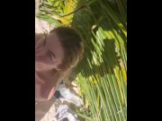 Preview 4 of Public blowjob on a wild beach