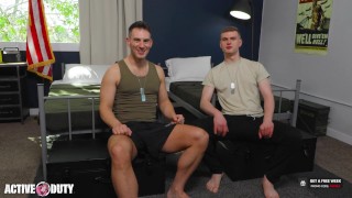 New Muscle Hunk Recruit Flip Fucks wt Jock Soldier - Liam Hunt, Mick Marlo - ActiveDuty
