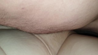 My busty wife with a hairy pussy again taking big creampie inside her cunt in ovulation day