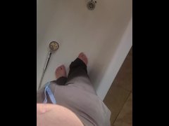 Piss in the bathroom