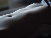Preview 3 of 【ASMR】 Fingered to multiple orgasms and Cum on abs