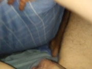 Preview 1 of He Jerks Off his Cock Under the Sheets and Wets them with his Wet Fluids because of How Hot it is!