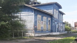 La antigua estación de Uryupinsk, que tiene 152 años. No es un trabajador. Russia