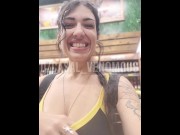 Preview 5 of Milf Flashing tits at the supermarket in public