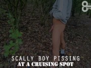 Preview 1 of Scally Lad Pissing at Cruising Spot