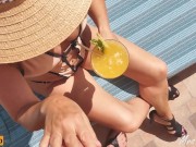 Preview 2 of Classy Milf wants Cock of Poolboy who brings her Cocktails and Nuts