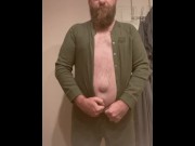 Preview 3 of Hung bear stud in union suit jacking off