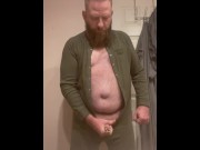 Preview 4 of Hung bear stud in union suit jacking off