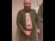 Preview 6 of Hung bear stud in union suit jacking off