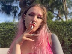 Pink Haired Tattooed Teen Uses You As Her Ashtray - POV Gentle Femdom