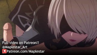 2B Really Enjoys Teasing 9S With Her Hands