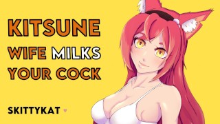 Kitsune Wifey melkt je lul [F4M] [Gebogen over de toonbank] [Beuk mijn strakke poesje] [Schort en slipje]