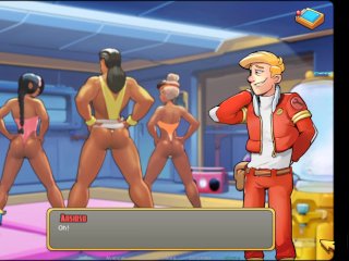 personal trainer gym, cartoon visual novel, adult game, babe