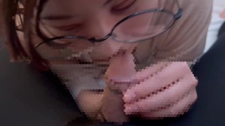 Cum In Mouth Gokkun A Girl With Glasses Who Sucks A Dick And Swallows Cum