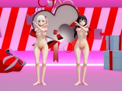 【4K / MMD R18】 Chisato and Takina say so +