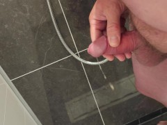 Got soooo horny watching boobs on the beach I masturbated in the public shower