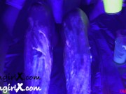 Preview 4 of Glow in The Dark UV Gunging - Legs & Feet!