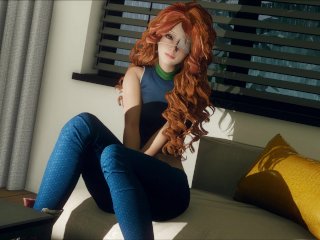 fetish, hot redhead, visual novel, redhead big boobs