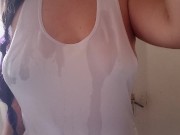 Preview 3 of WET T-SHIRT: och vad skulle du göra med mina bröst?