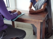 Preview 1 of ඔෆිස් ඉන්ටර්ව් ආපු ස්පා කෑල්ල පුරුද්දට කරපුවා Sri Lanka Spa Slut Office Interview with old Customer