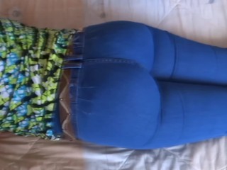 First Time Stepson Jerks off my Ass and I let him Fuck Me, Premature Ejaculation of my Beautiful