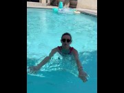 Preview 2 of little blowjob by the pool