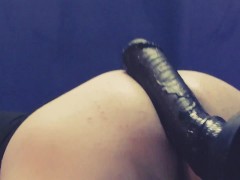 Trassexual please do me Anal toy Fun with my Fuck Machine cum step in